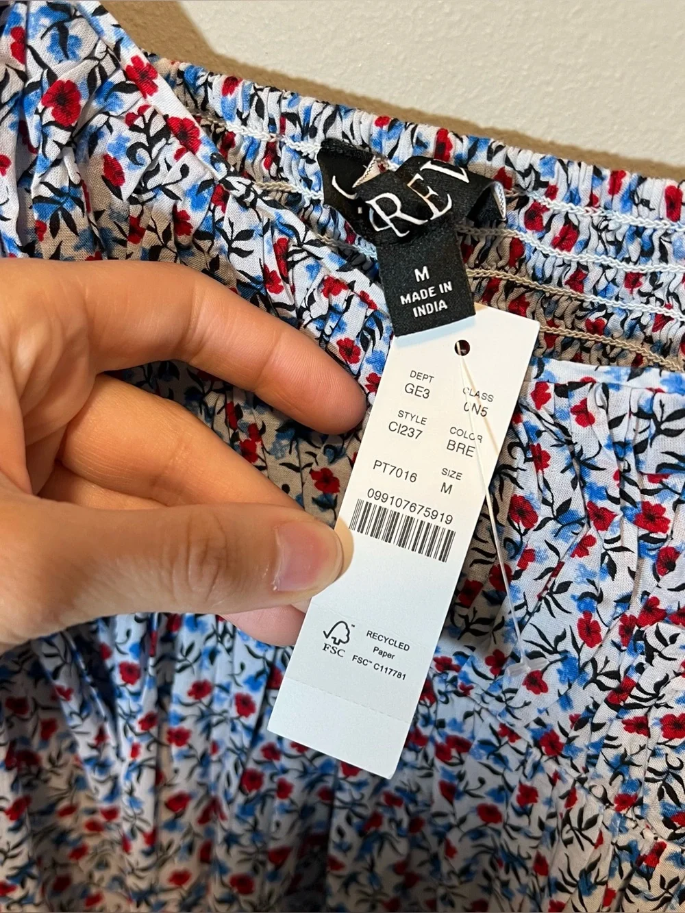 J. Crew Cotton Voile Empire Waist Maxi Dress Poppy Floral Print Sundress M NWT - Picture 7 of 13